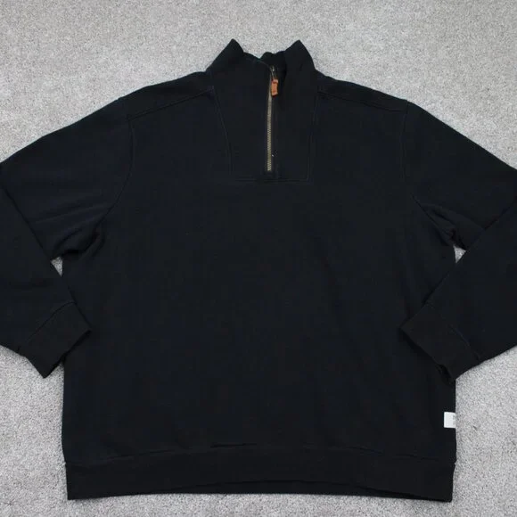 Frye and Co Sweatshirt Adult 2XL XXL Black 1/4 Zip L/S Pullover Sweatshirt q zip - Picture 1 of 15